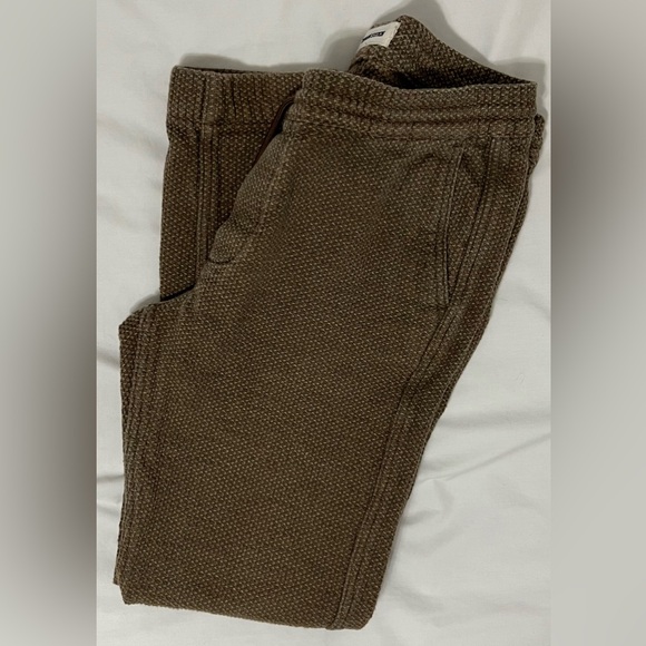 Taylor Stitch Textured Knit Jogger Pants Brown Men’s Small